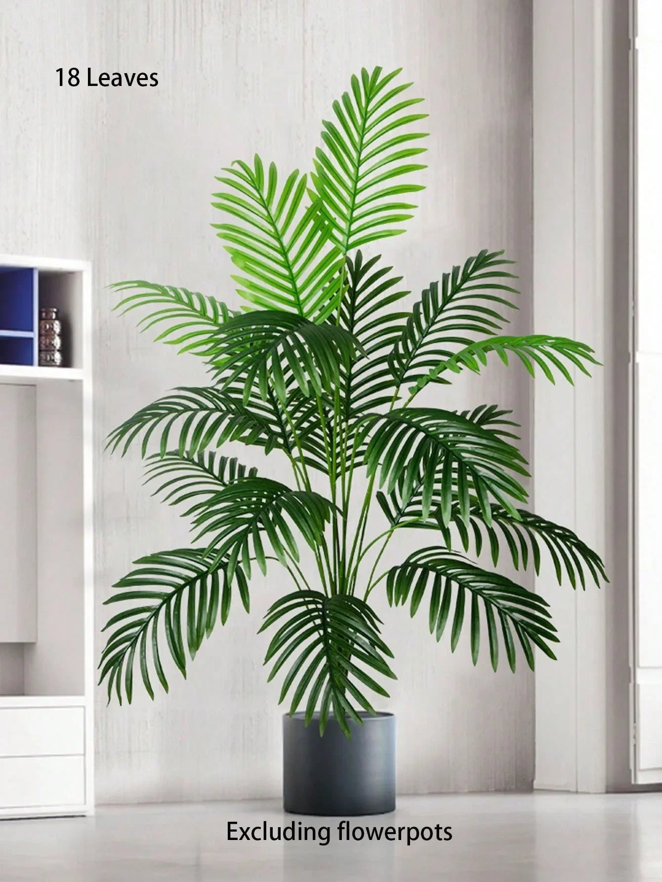 60-120cm Large Artificial Palm Tree Tropical Fake Plants Green Plastic Palm Leafs Big Monstera Tree Branch for Home Garden Decor