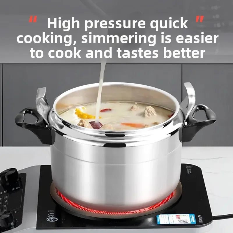 9L Pressure Cooker for Gas Cooker Aluminum Alloy Heavy-Duty Multifunctional Explosion-Proof Cooking Pots