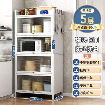 Floor-to-ceiling Kitchen Racks Nordic Creative Multi-layer Kitchen Cabinets Multi-functional Kitchen Furniture Storage Cabinets