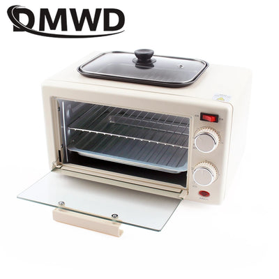 DMWD Electric Oven Barbecue Stove Non-stick Steak Frying Pan Grilling Plate Roast Cookies Pizza Baking Toaster Breakfast Machine