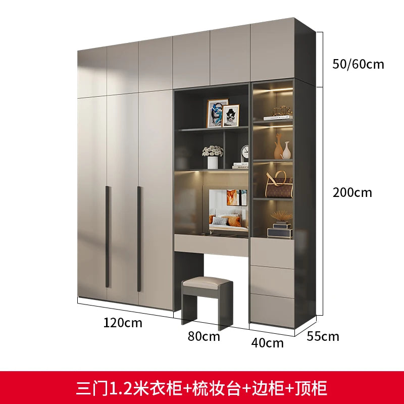 Elegant Sliding Doors Wardrobes Drawer Holder Clothes Storage Wardrobes Cabinet Bedroom Organizer Guarda Roupa Home Furniture