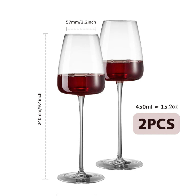 260-650Ml Collection Level Handmade Red Wine Glass Ultra-Thin Crystal Burgundy Bordeaux Goblet Art Big Belly Tasting Cup