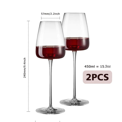 260-650Ml Collection Level Handmade Red Wine Glass Ultra-Thin Crystal Burgundy Bordeaux Goblet Art Big Belly Tasting Cup