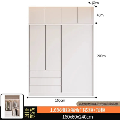 Bedroom Nordic Wardrobes Full Size Partition Storage Cabinet Wardrobes Organizer Apartment Szafa Na Ubrania Home Furniture