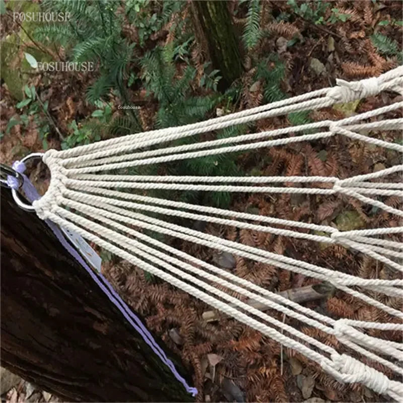 Outdoor Swings Hammocks Camping Field Sling Light Luxury Dormitory Swing Cradle Tied Rope  Double Mesh Hammock Hanging Tree