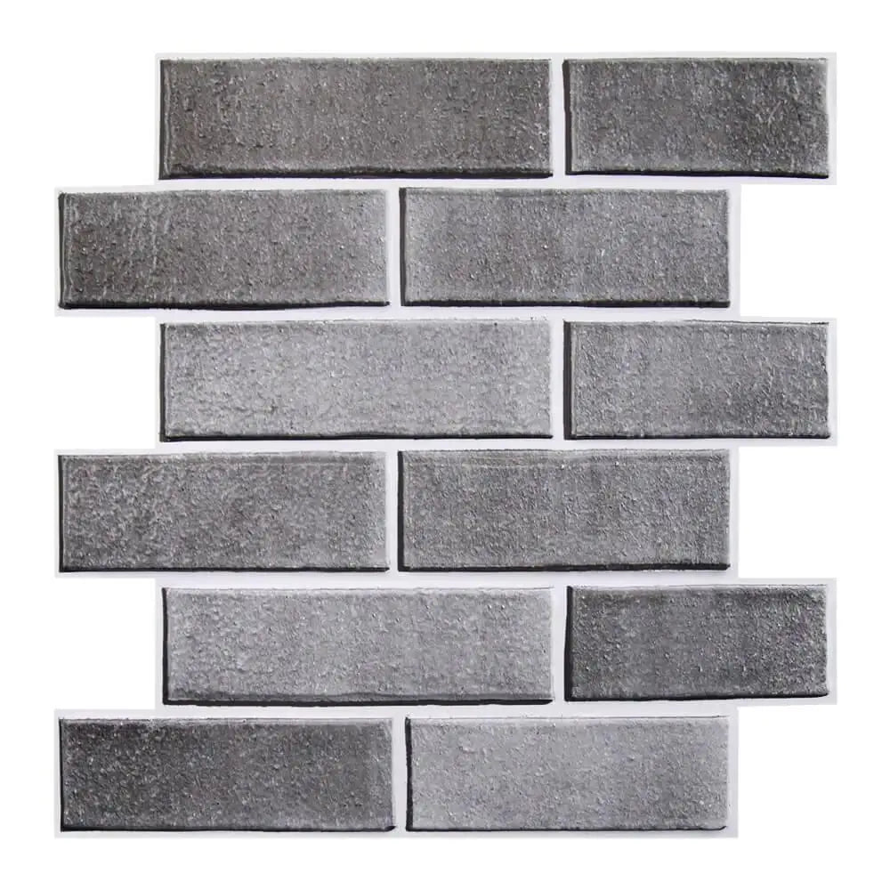 10pcs 3D Faux Brick Peel and Stick Wall Panel Farmhouse Self-adhesive Tile Sticker Mold Water Resistant 30cm X 30cm