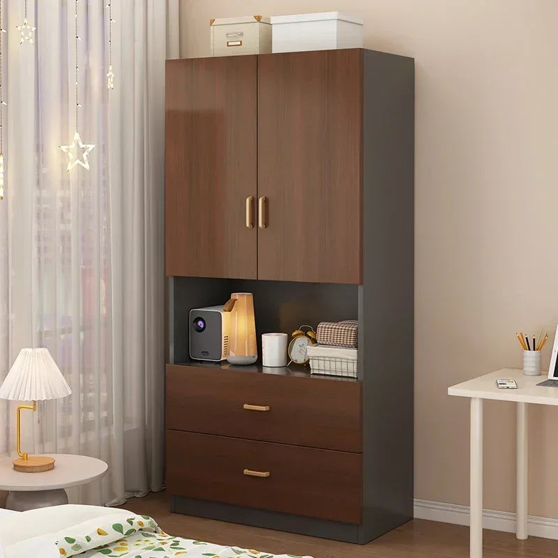 Wood Wardrobes Multifunction Storage Bedroom Designer Cupboard Clothes Drawer Vestidores Furniture