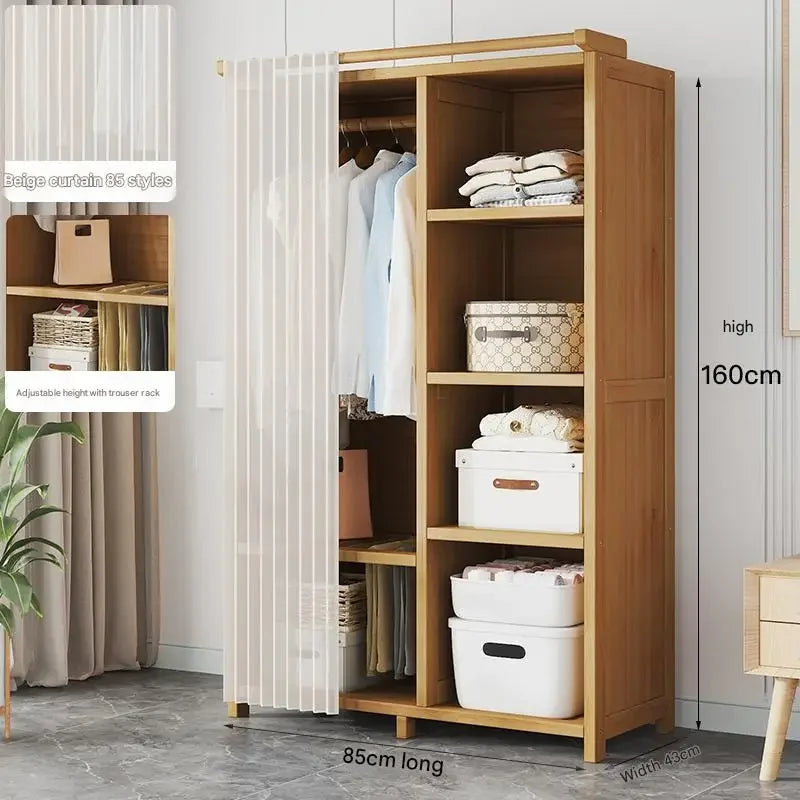 Space Saving Cheap Closet Modern Minimalist Nordic Display Lounge Open Wooden Wardrobe Storage Vestidores Trendy Furniture