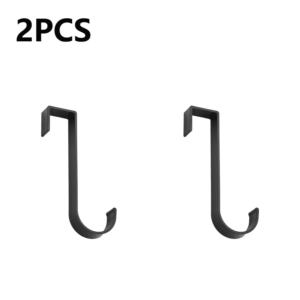 Towel Clothes Coat Hanger Corrosion Resistant Cabinet Cupboard Hook Z Shape Back Cabinet Door Hook for Towel Cloth Bags Sundries