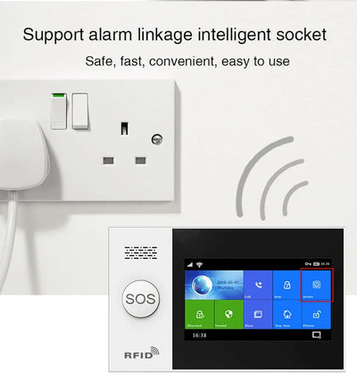 4G Home anti-theft alarm system, security alarm kit with PIR motion sensor, wireless, WiFi, GSM, PG-107, Tuya