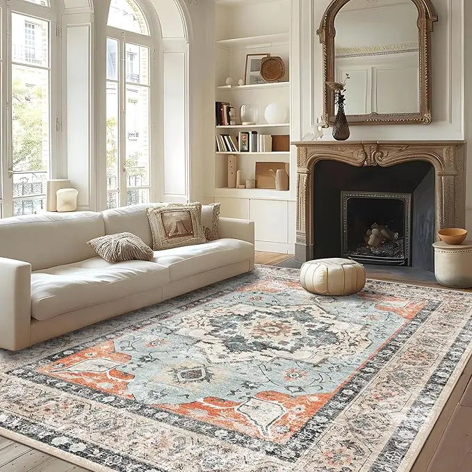 VIKAMA Bohemian style Large living room floor mat bedroom bed rug Master bedroom retro Nordic Persian national style