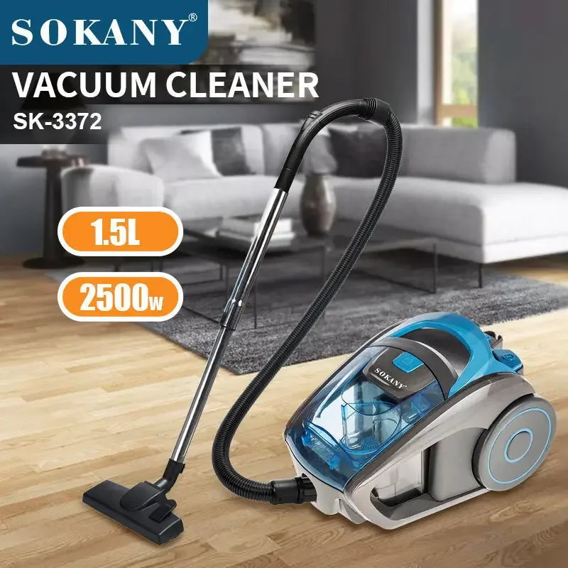 Houselin 2500W Bagless Canister Vacuum Cleaner, Lightweight Vac for Carpets and Hard Floors