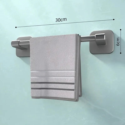 Non perforated suction cup wall mounted towel rack, bathroom storage rack, bathroom horizontal bar towel rack