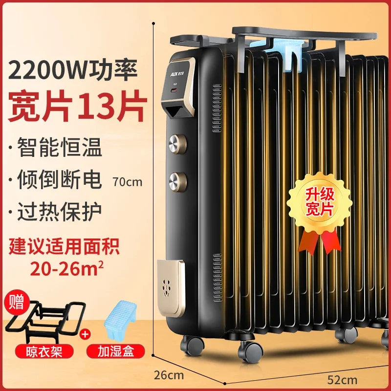 EnergySaving OilFilled Radiator Heater, Indoor Electric Heater, OilFilled Space Warmer