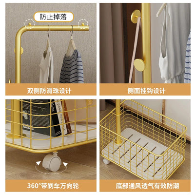 Stand Coat Rack Clothes Hangers Modern Hallway Nordic Bags Design Coat Rack Decorative Golden Ripiano Home Furniture YYY30XP