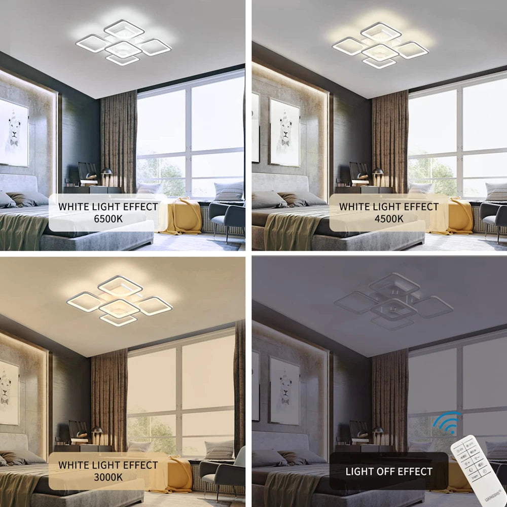 Simple Ceiling Lamp with APP Remote Control for Living Room Bedroom Study Hotel Lobby Lighting Indoor LED Lights