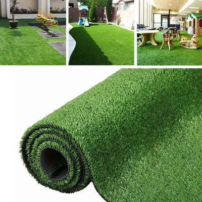 Artificial Grass Rug 10mm 4FTx6FT Synthetic Turf Indoor Outdoor Garden Balcony Lawn Landscape Faux Pet Kid Friendly Easy Install