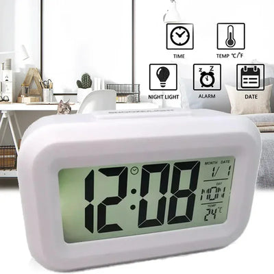 LED Digital Alarm Clock Children's Bedroom Clock for Room Bedside Table Suitable for Home Offices Kids Clocks Decor Garden