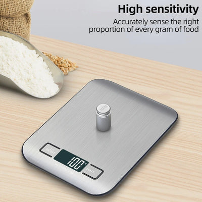 5kg/1g Household Kitchen High-precision Electronic Pastry Baking Scale Stainless Steel Electronic Scales Small Food Baking Scale