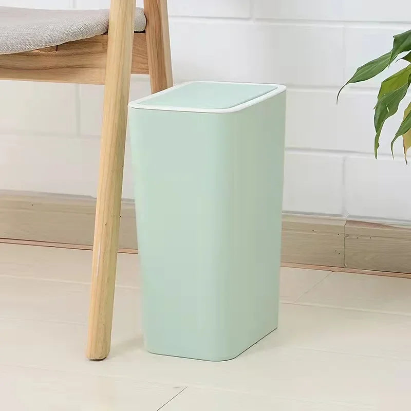 Creative New Rectangular Trash Can Kitchen Bathroom Toilet Trash Can Living Room Room With Lid Trashs Can Nordic Push Trash Can