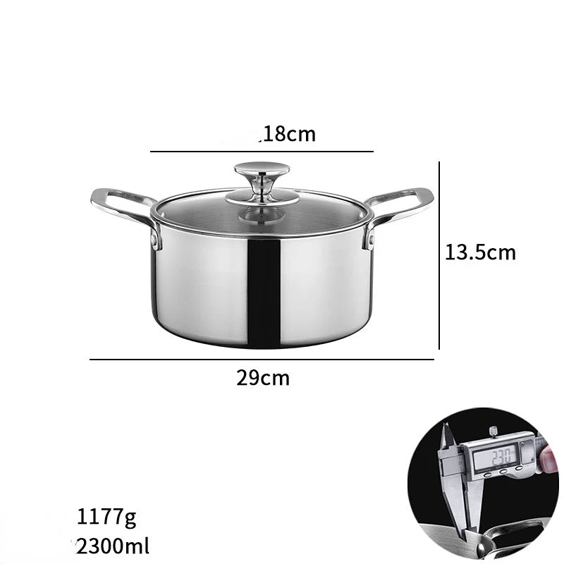 316 stainless steel steamer Double layer soup pot Household thickened milk pot Kitchen utensils pots for cooking