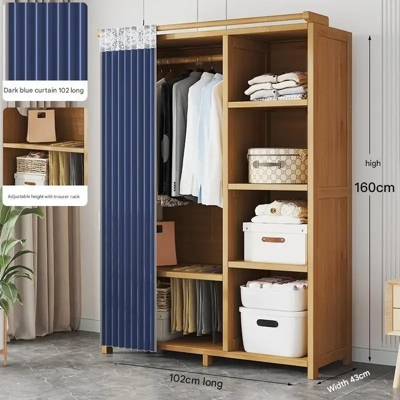 Space Saving Cheap Closet Modern Minimalist Nordic Display Lounge Open Wooden Wardrobe Storage Vestidores Trendy Furniture