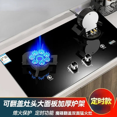 Household Built-in Double Stove Gas Stoves Table Kitchen Kitchens Cookers Countertops Cooker Home Recessed Top Cooktop Hob Panel