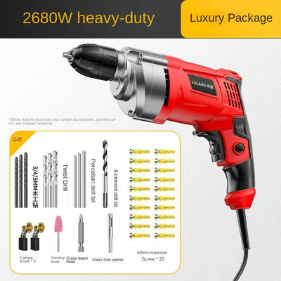 1280W/2680W Impact Drill 0-3000 R/min High Rotation Speed Corded Electric Drill Tool 220V 50Hz Max 13mm Chuck Controllable Speed