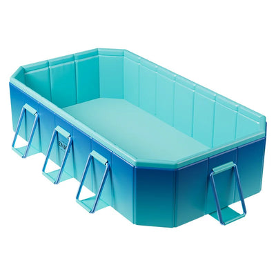 Foldable Non-Inflatable Kids' and Adults' Outdoor Swimming Pool - Hard Plastic Shell, Kid Pool for Backyard Dog Pools