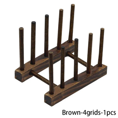 Multifunction Wooden Stand Rack Kitchen Bowl Basin Drain Holder Organizer  Kitchen Sundries Rack Cups Shelf Table Book Display