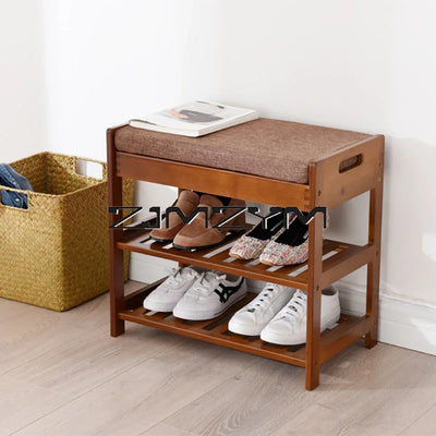 Shoe Rack Solid Wood Simple Door multi-functional Shoe Stool Simple Shoe Stool Cabinet Furniture