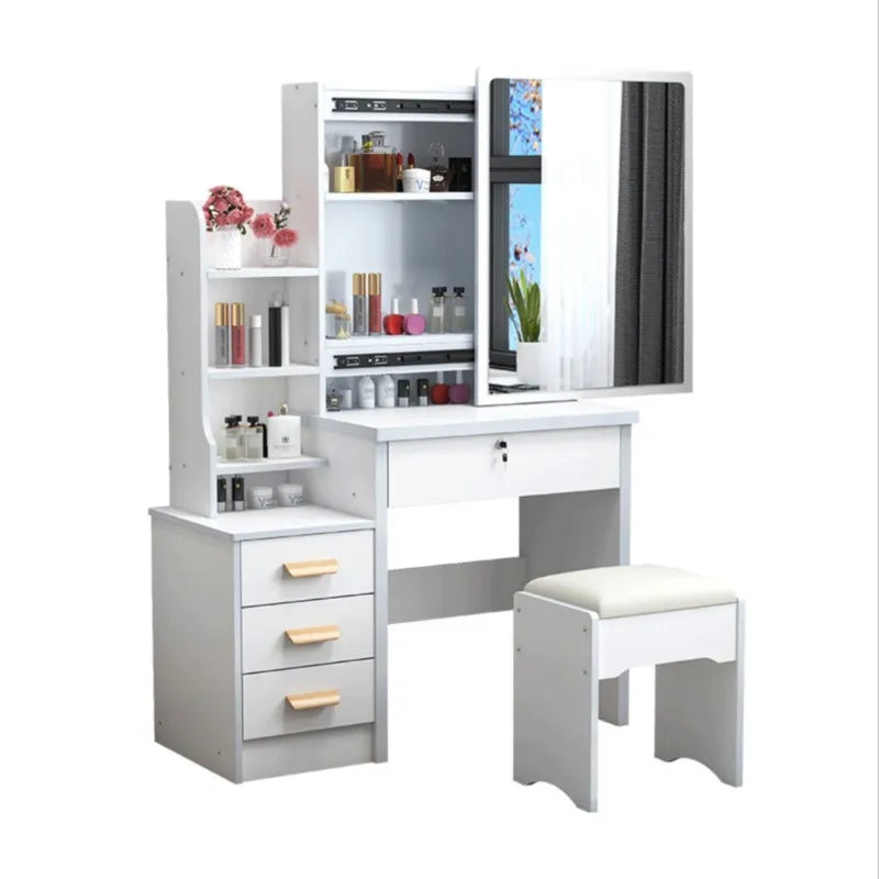 Dressing Table Small Apartment Dresser Modern Makeup Mirror Storage Cabinet 옷장