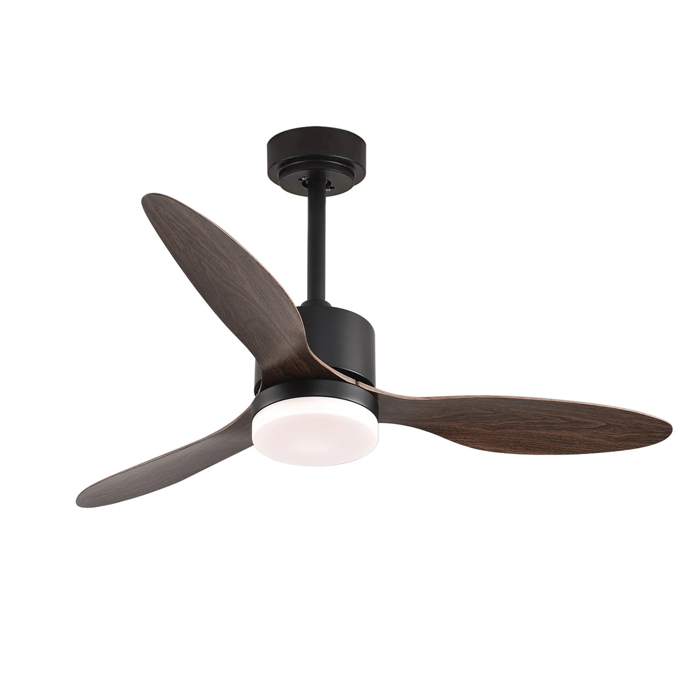 Modern Simple 42 Inch 52 Inch DC Motor Remote Control Long Blade Led Ceiling Fan with Light Living Room Dining Room Fan Light