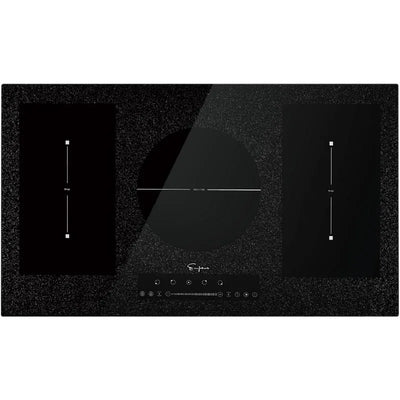 Empava 36 in Electric Stove Induction Cooktop with 5 Booster Burners Including 2 Flexi Bridge Element Smooth Surface in Black