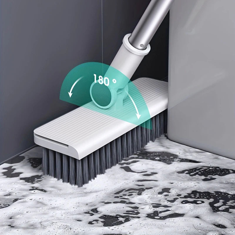 3 in 1 Broom Dustpan Floor Brush Set Bathroom Cleaning Supplies for Housekeeping Home Folding Squeegee Multifunctional Household