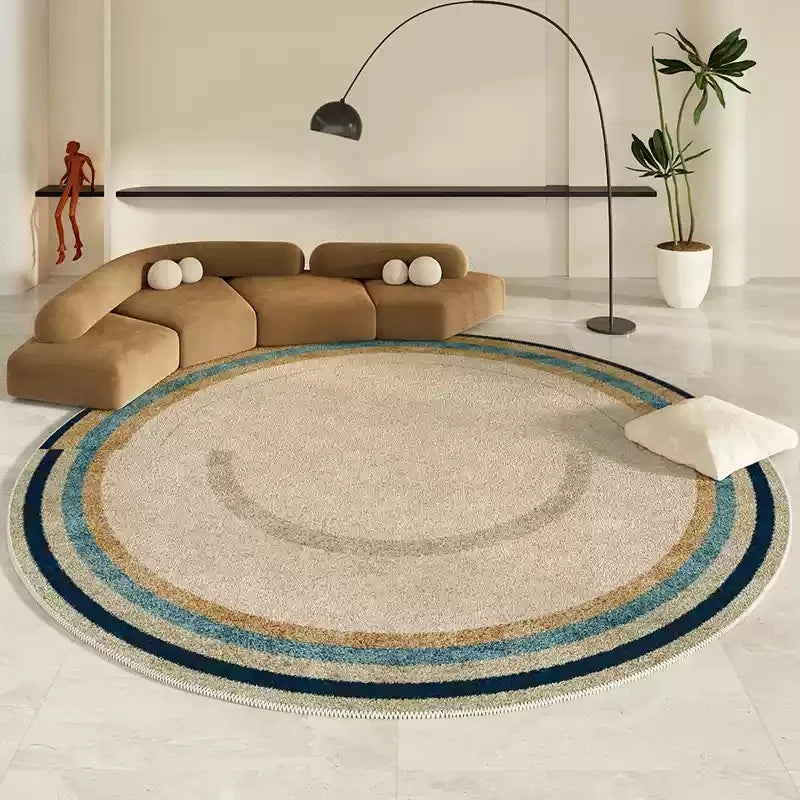 VIKAMA Persian style round crystal velvet carpet Modern geometric decoration living room bedroom sofa non-slip soft carpet