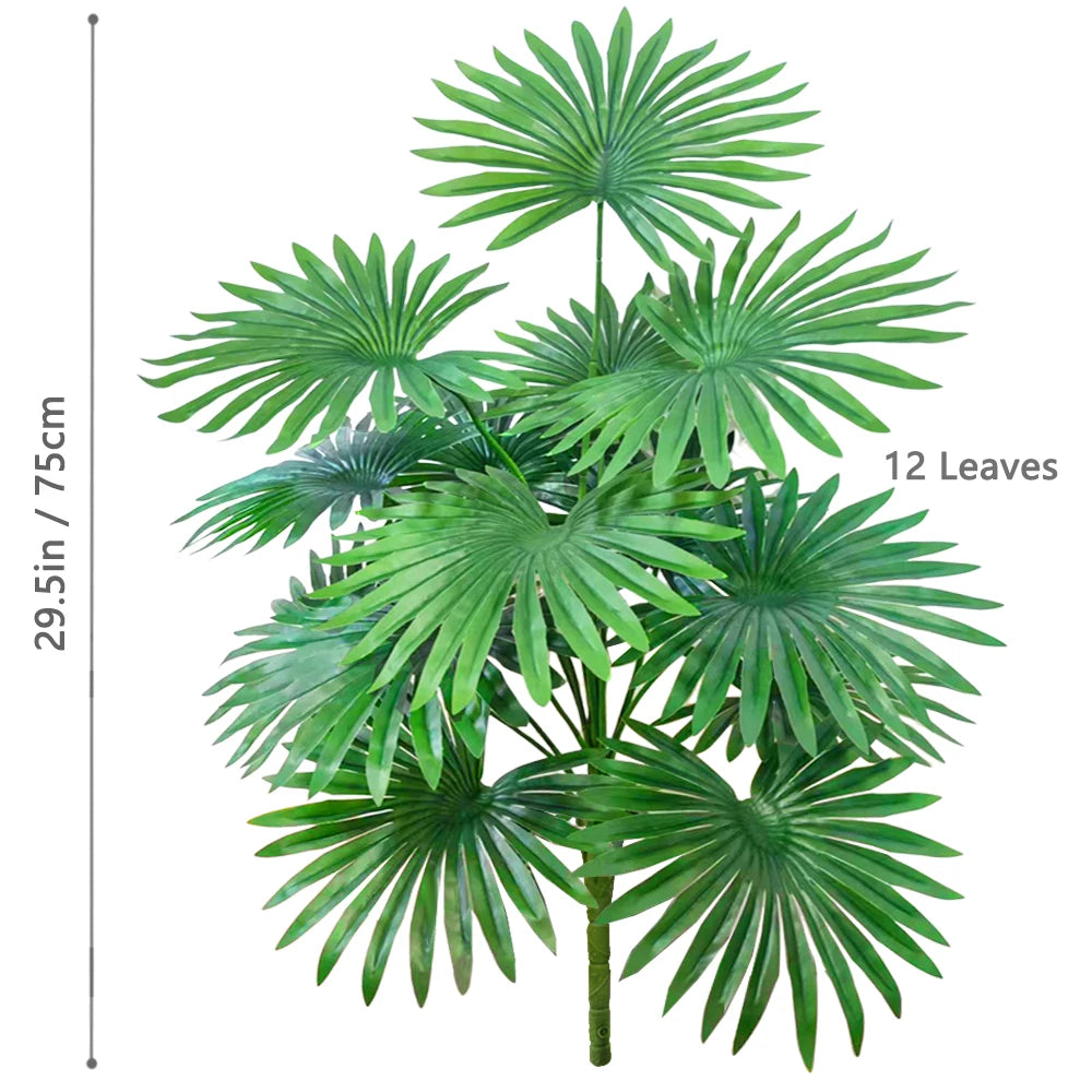 60-105cm/41.33in  Artificial fan leaf tropical plant large fake palm office home holiday decoration