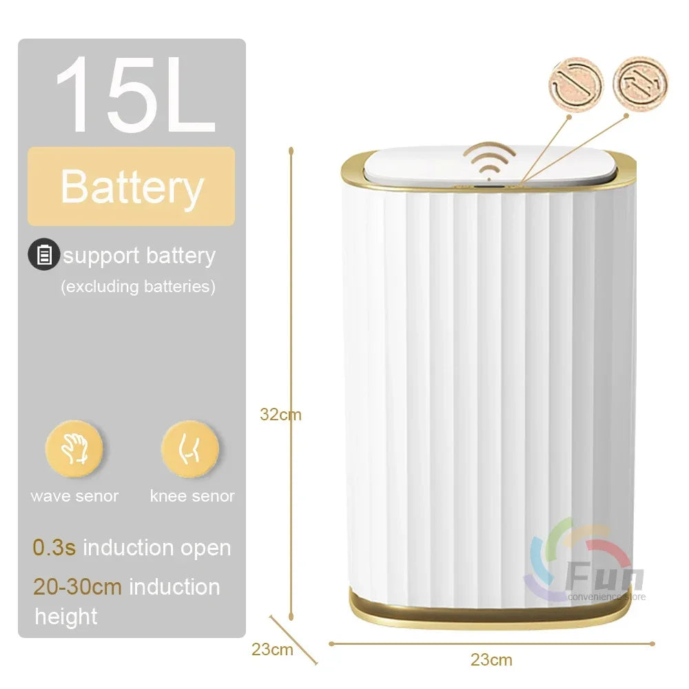 Smart Sensor Trash Can 7/9/12/15L Large Capacity Fully Automatic Waterproof Bin Kitchen Bedroom Home Smart Waste Bin 쓰레기통