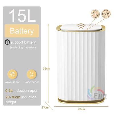 Smart Sensor Trash Can 7/9/12/15L Large Capacity Fully Automatic Waterproof Bin Kitchen Bedroom Home Smart Waste Bin 쓰레기통