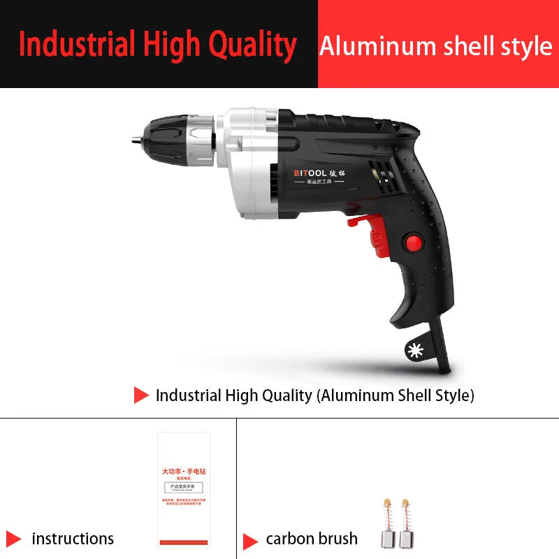 220V Industry Impact Drill Multifunction 220V Electric Hammer Pick Handheld Small Electric Drill Hole Drilling Pistol Drill