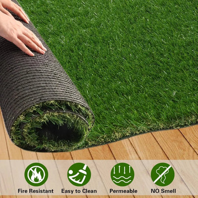 Artificial Grass Thick Turf 10 Ft X 21 Ft, Artificial Synthetic Fake Grasses Rug, Indoor/Outdoor Realistic Turf Grass Lawn Mat