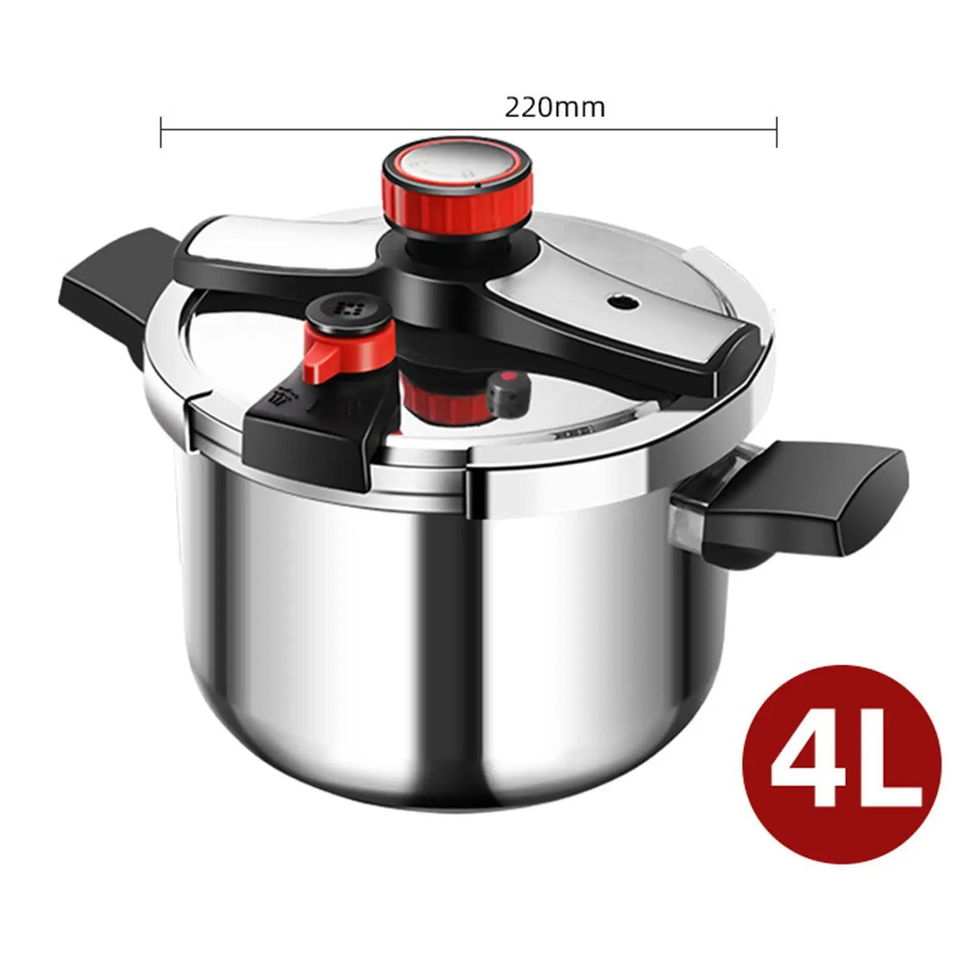 Stovetop Pressure Cooker Portable Cooking Pot for Kitchen Camping Household