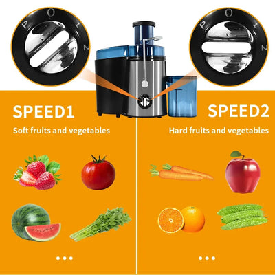 US New Item stocked multi-functional juicer 110V 400W Sliver Vegetable fruit carrot frying milk machine original juicer machine