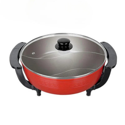 Electric Hot Pot Double Soup Pots Non Stick Smokeless Home Kitchen Cookware Twin Divided Shabu Pot Electric Cooker 5L