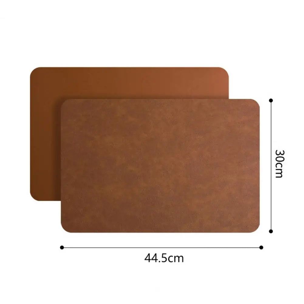 Kitchen Waterproof Placemats Faux Leather Heat-Resistant Table Mat Non-slip  Dining Table Mats Bowl Pads Drink Cup Coasters