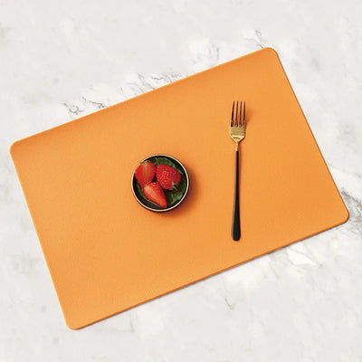 45x30CM Leather Placemats Non-slip Heat Insulating Mat Table Mats Household Waterproof Western Food Mat Coasters