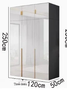 Sliding Mirror Wardrobes Storage Luxury Bedroom White Wooden Rack Wardrobes Cabinets Clothes Guarda Roupas Home Furniture