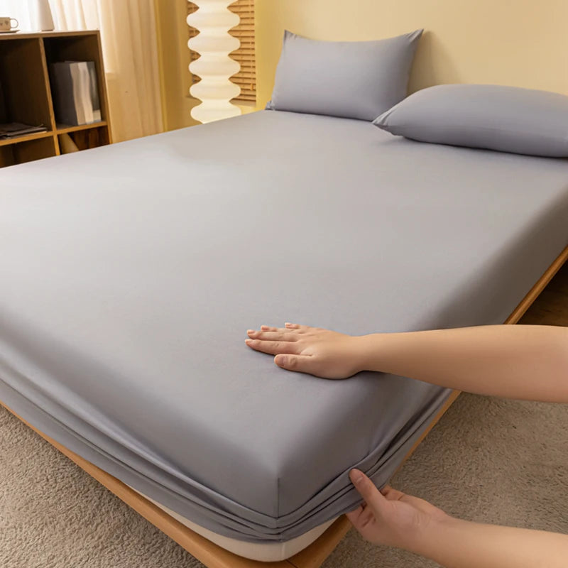 1 piece of solid matte bedsheet, light gray bedspread for bedroom, bedding (excluding pillowcases)