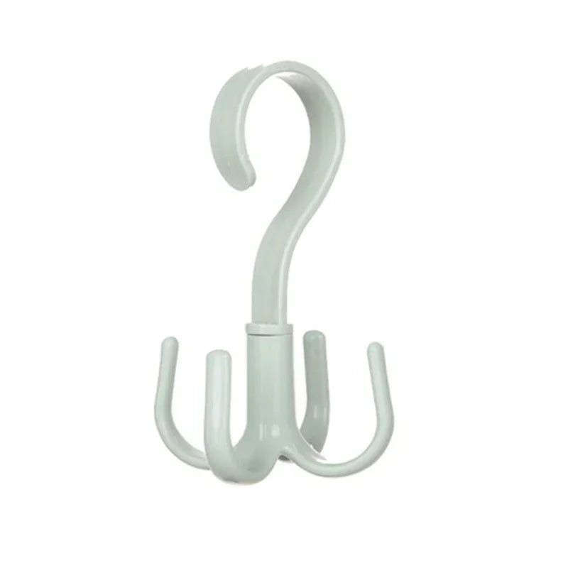 1PC Multi-functional swivel four claw hooks space-saving hanging clothes hanging bags hat hooks