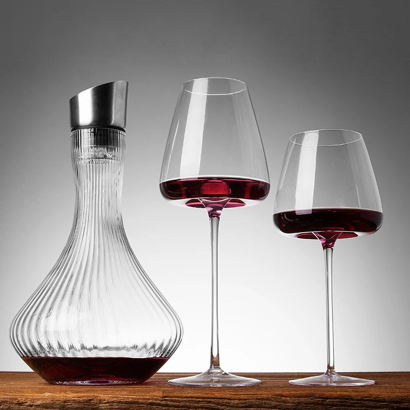 260-650Ml Collection Level Handmade Red Wine Glass Ultra-Thin Crystal Burgundy Bordeaux Goblet Art Big Belly Tasting Cup